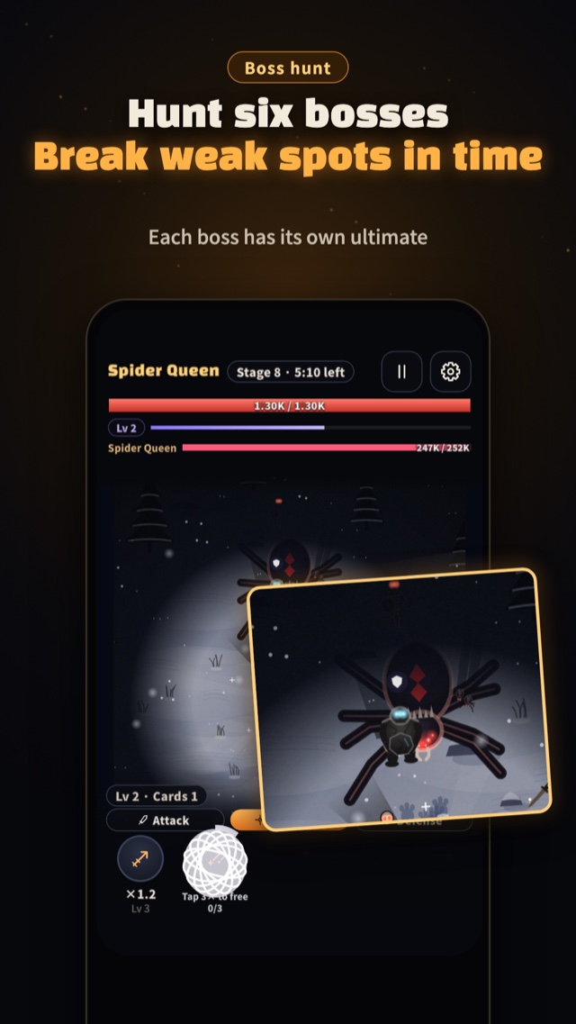 Hunt six bosses. Break weak spots in time