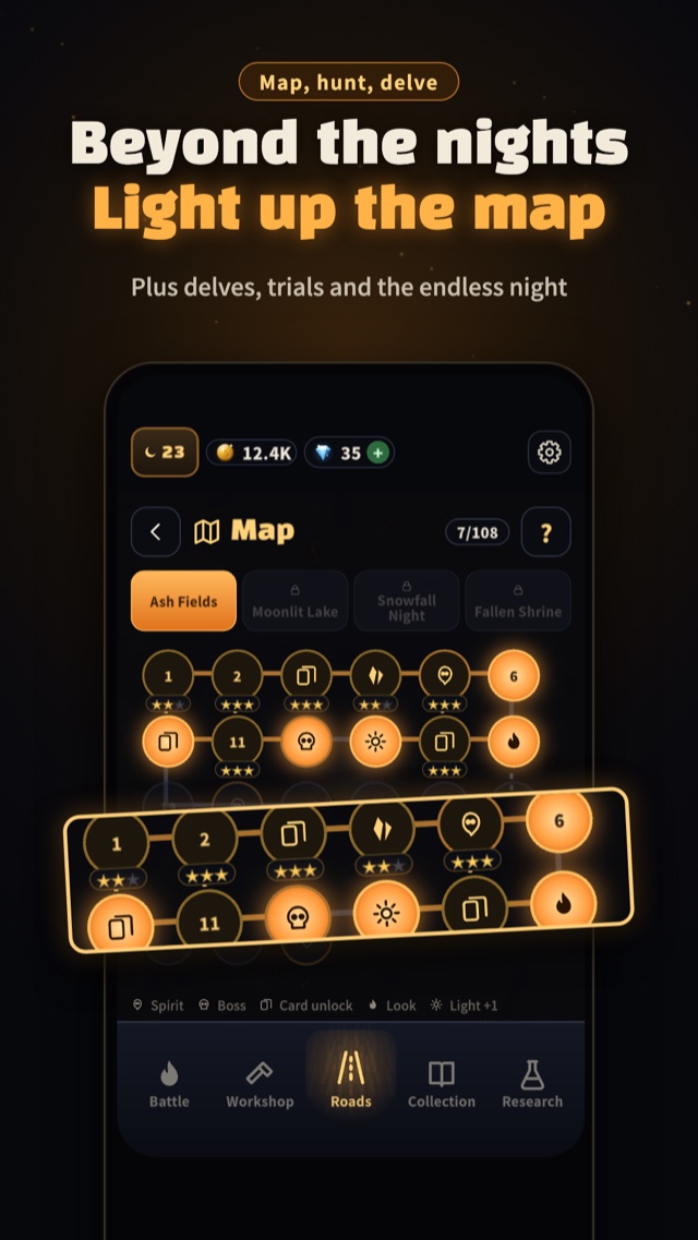 Beyond the nights. Light up the map
