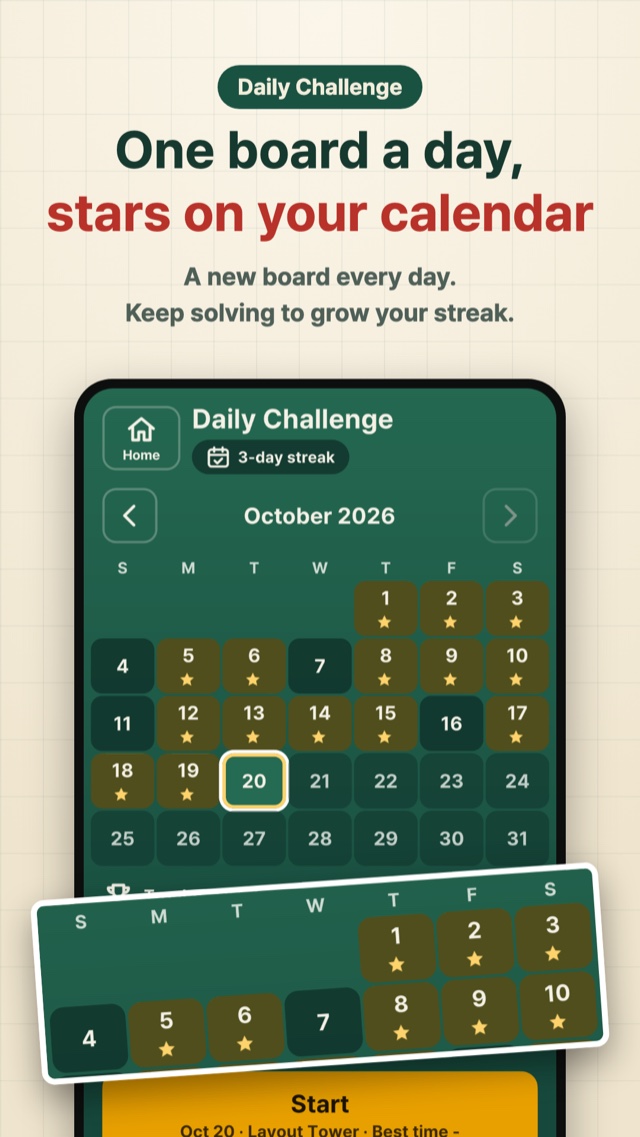One board a day, stars on your calendar