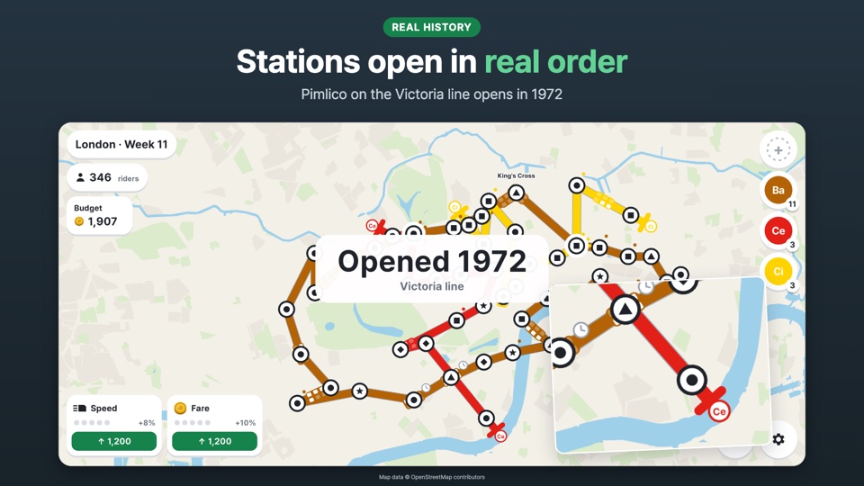 Stations open in real order
