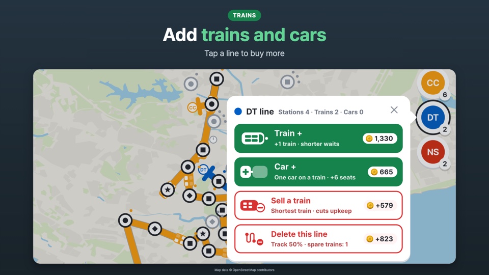 Add trains and cars